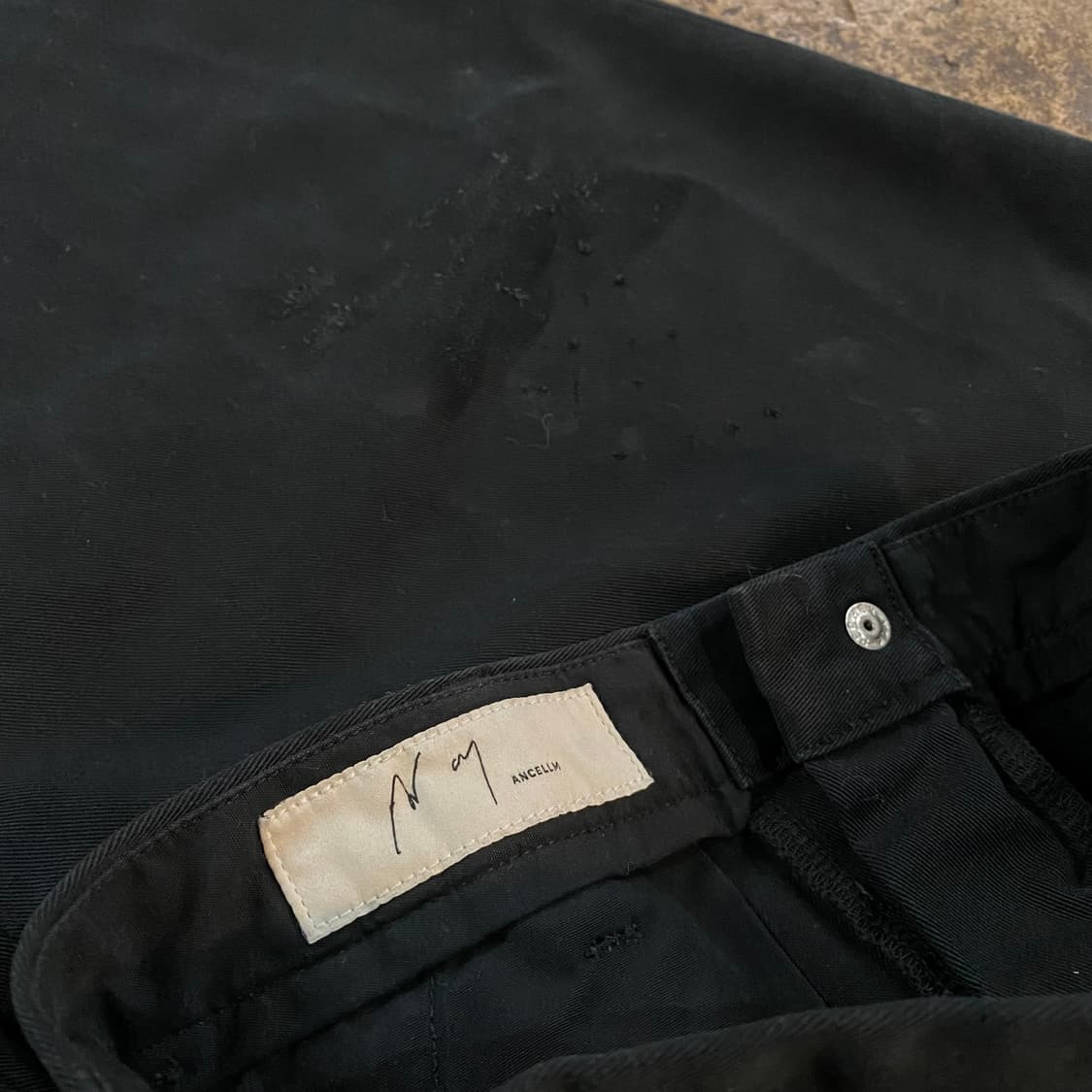 (2) 안셀름 데미지 페인팅 와이드 치노 팬츠 상품이미지4