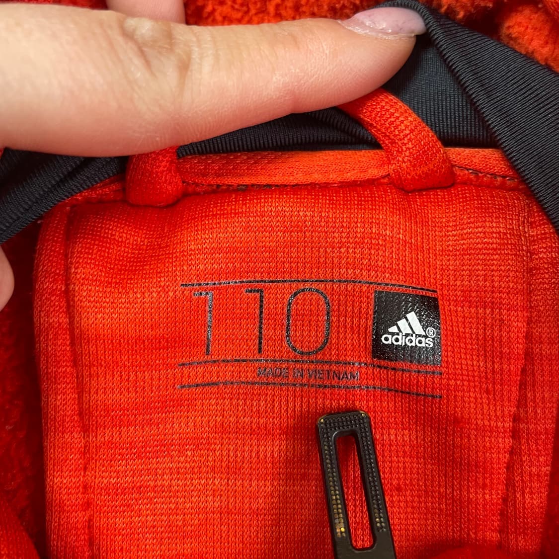 아디다스 오렌지 기모 후드집업 110 상품이미지7