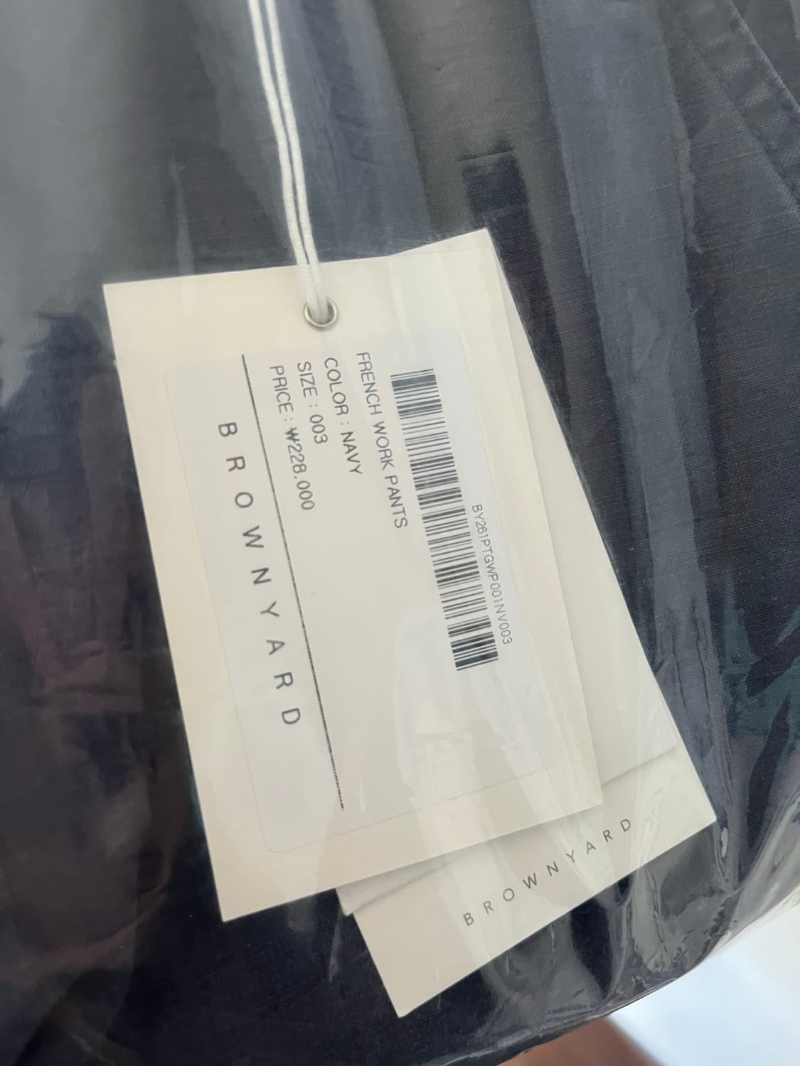 [3새상품] 브라운야드 프렌치 워크팬츠 네이비 상품이미지2