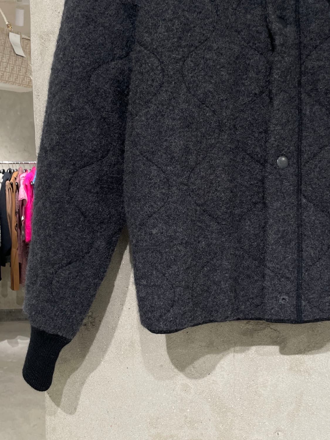 폴로 진스 차콜 퀼팅 울 집업 자켓 상품이미지4