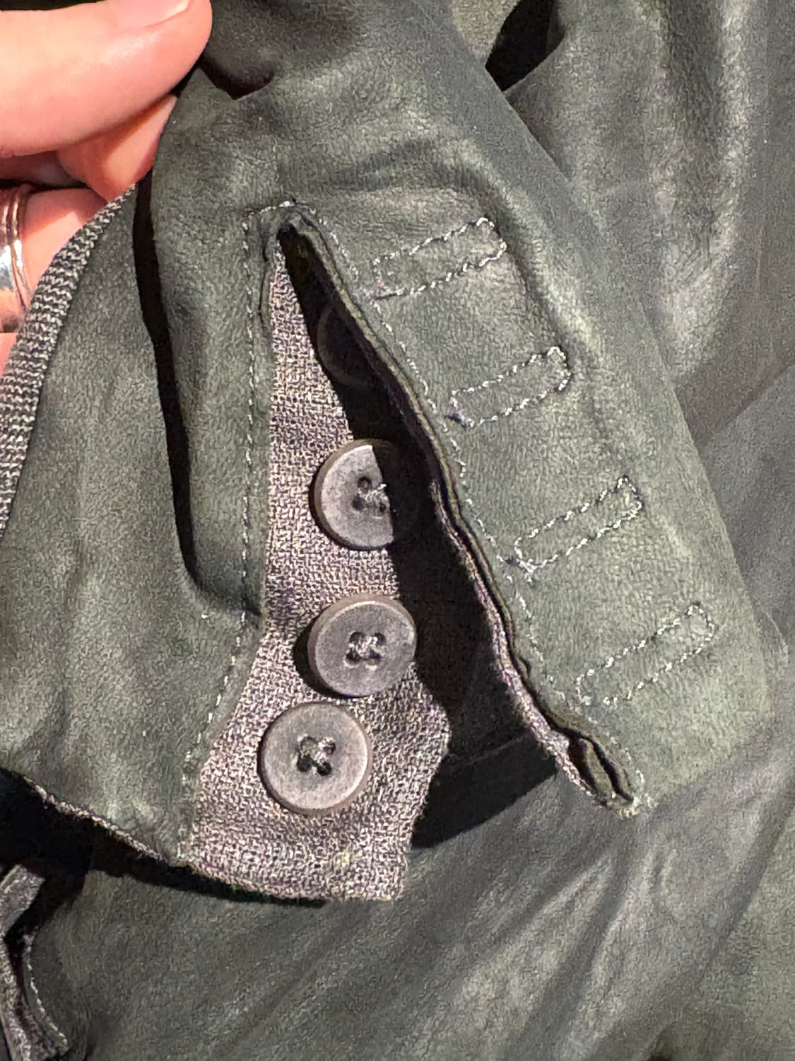 [M] 트랜짓 레더 니트 자켓 상품이미지5