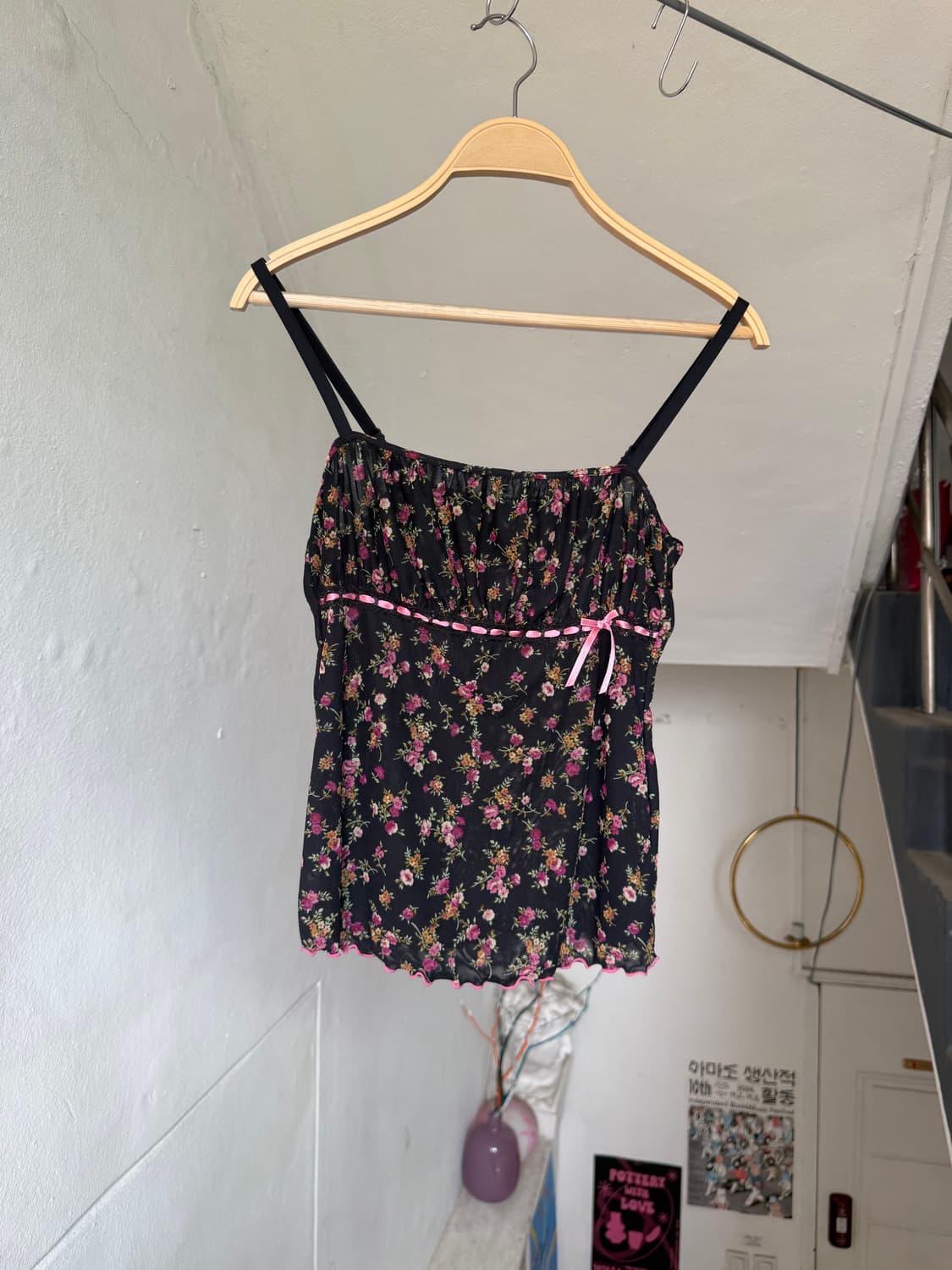 y2k 리본 디테일 쁘띠 슬립 상품이미지1