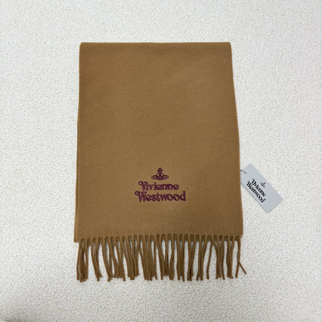 비비안웨스트우드 로고 울 머플러 상품이미지3