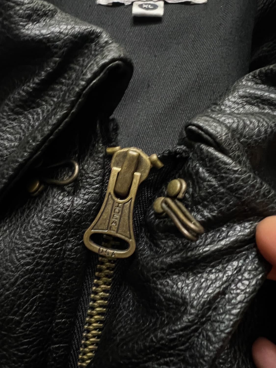 카라쿠리 타마시 스카쟌 가죽자켓 상품이미지8