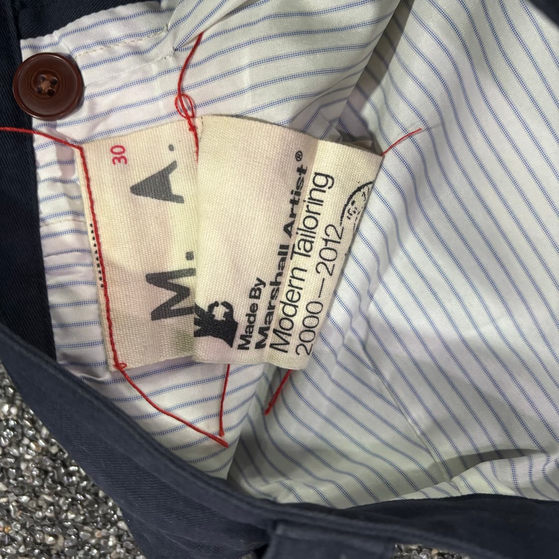 Marshell artist 골프 자수 네이비 코튼 팬츠 상품이미지4