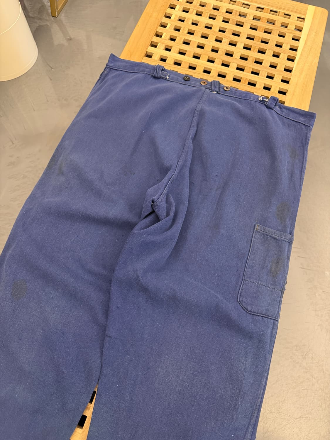 1950s FRENCH HAIRY INDIGO DENIM 프렌치워크팬츠 상품이미지10