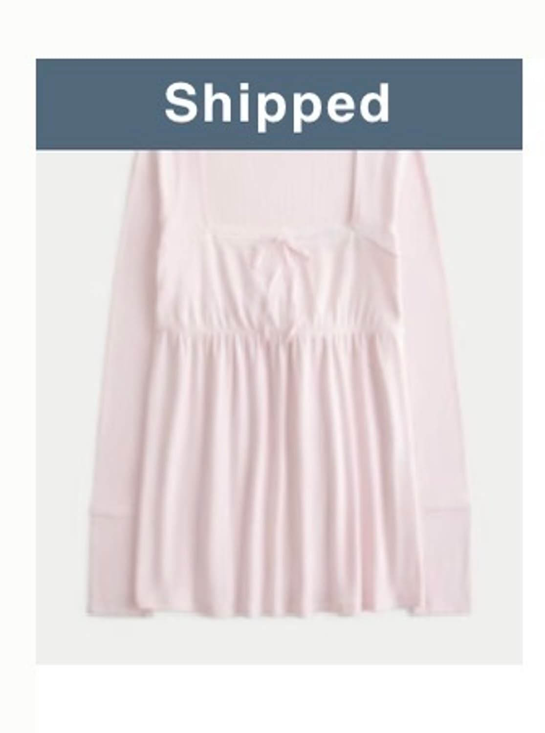 홀리스터 이지 레이스 베이비돌 롱슬리브 탑 베이비 핑크 라이트 라일락 상품이미지1