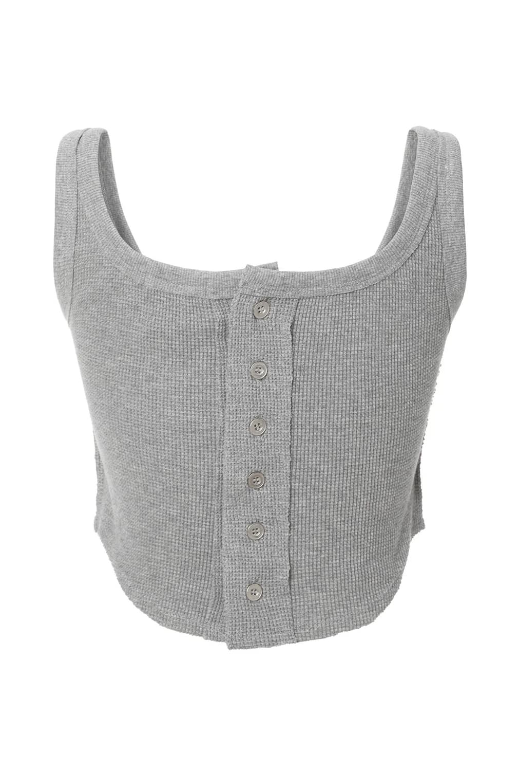 새상품) 쓰리타임즈 코르셋 탑 슬리브리스 나시탑 그레이 상품이미지1