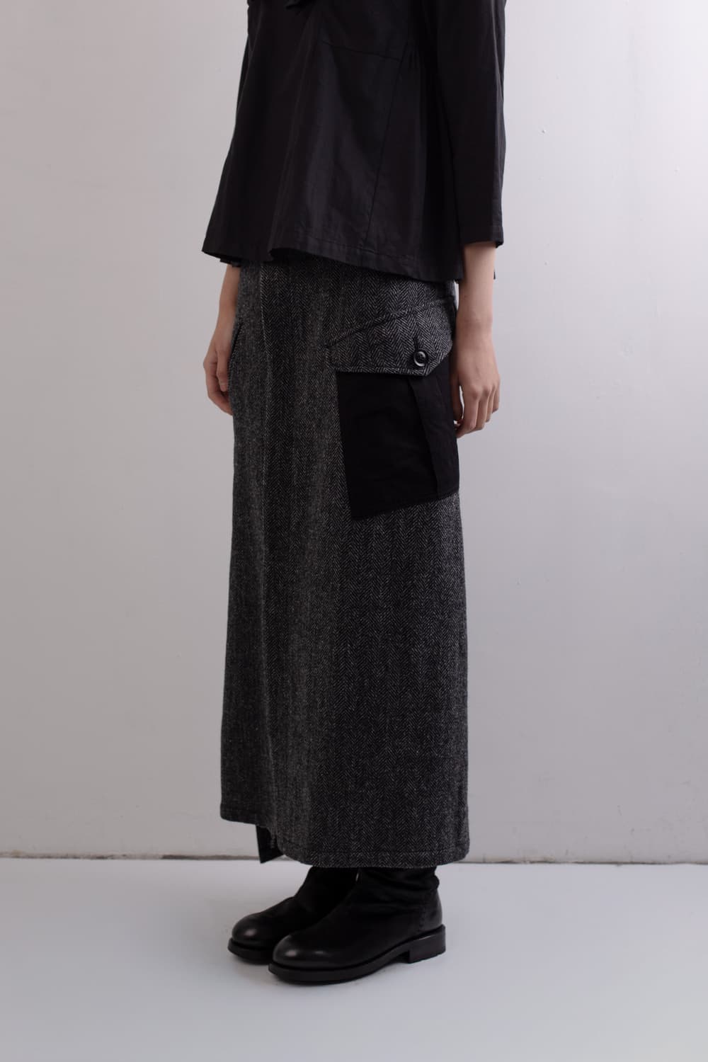 YOHJI YAMAMOTO Y'S ZIP SLIT LONG SKIRT 상품이미지2