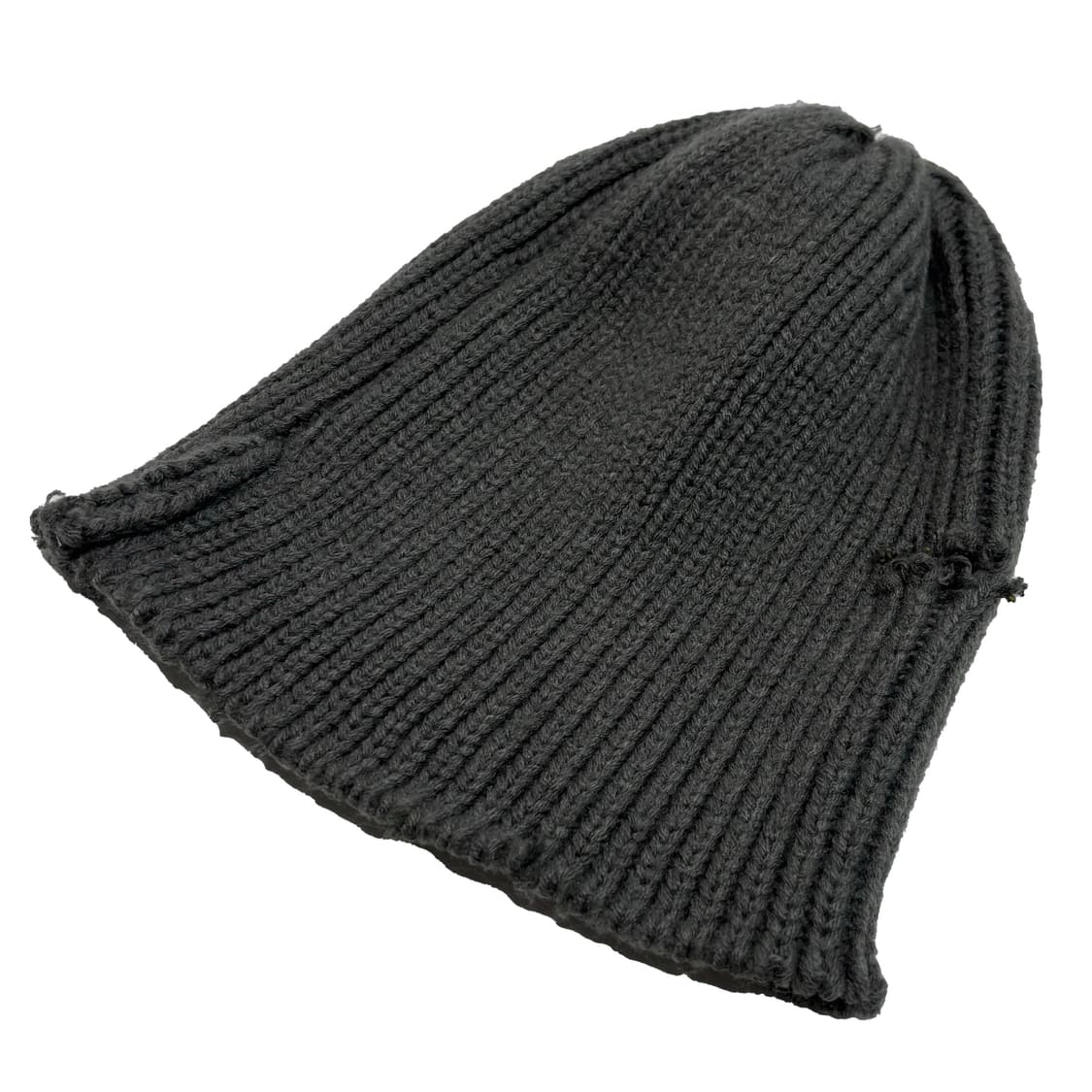 차콜 그레이 헤비 골조직 니트 비니 상품이미지2