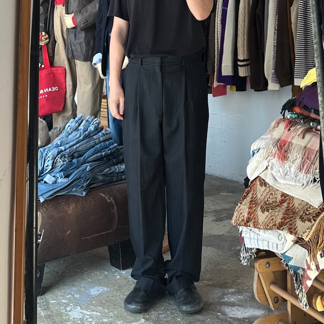 (착용컷) 브룩스 브라더스 울 슬랙스 (남성용 32) 상품이미지3