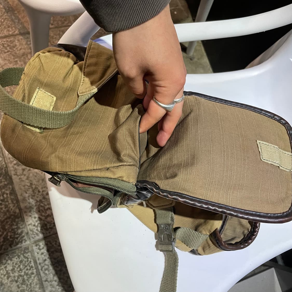 1990s Diesel 디젤 레더믹스 슬링백 상품이미지5