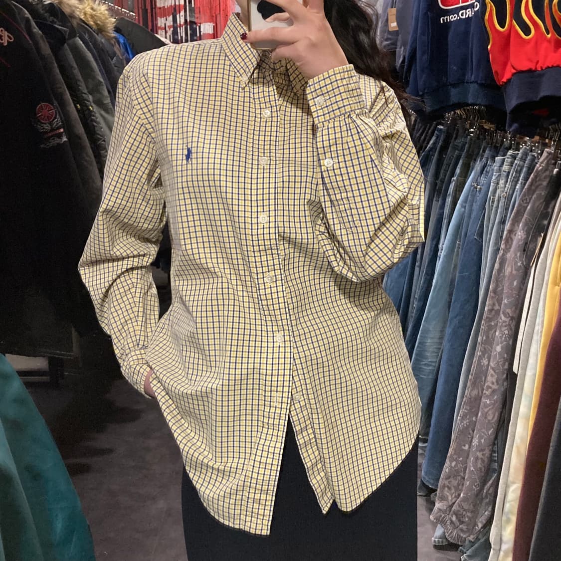 [IM] 폴로셔츠 태터솔체크 옐로우 블루 상품이미지3