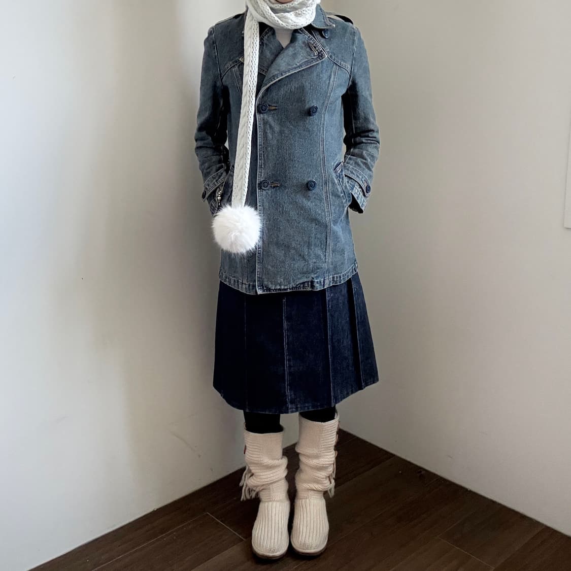 Denim Double Coat 상품이미지1