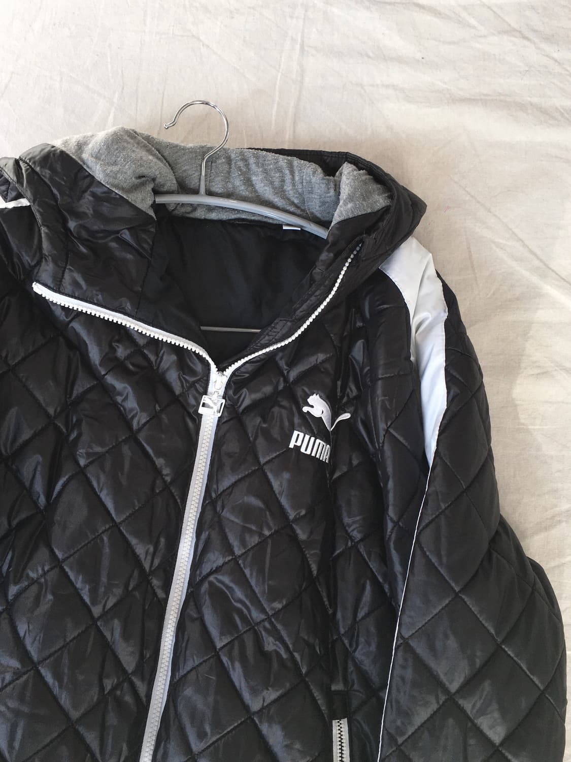 퓨마 배색라인 패딩 후드자켓 상품이미지4