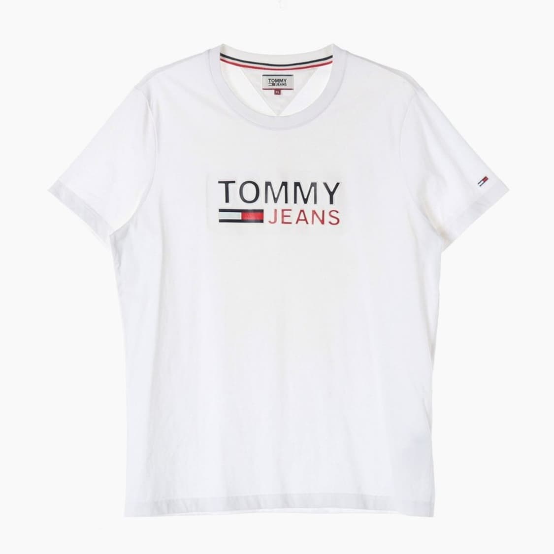 타미진스 센터 박스 로고 화이트 반팔 티셔츠 XL 상품이미지1