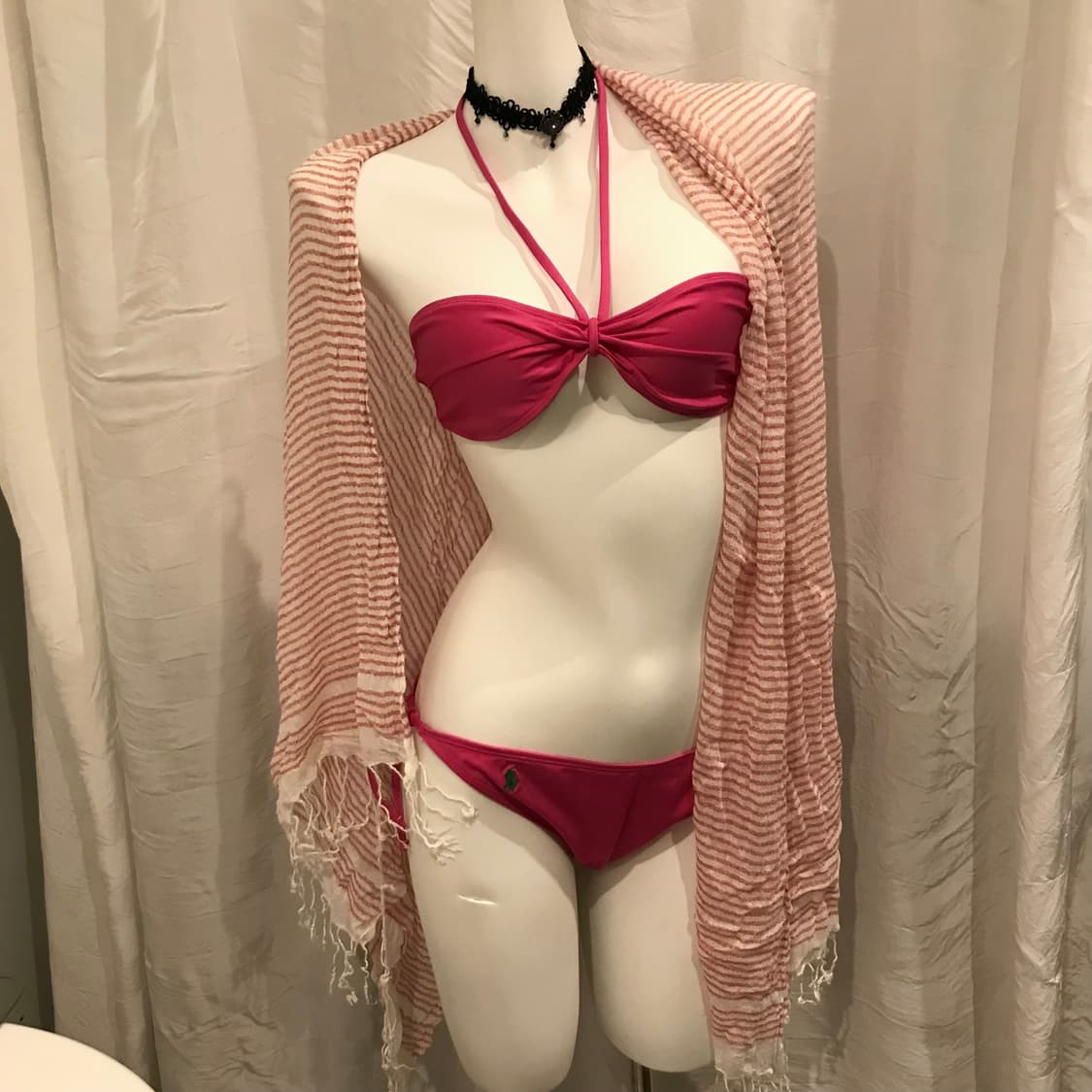 Polo 폴로랄프로렌 홀터 핫핑크 비키니 상품이미지3