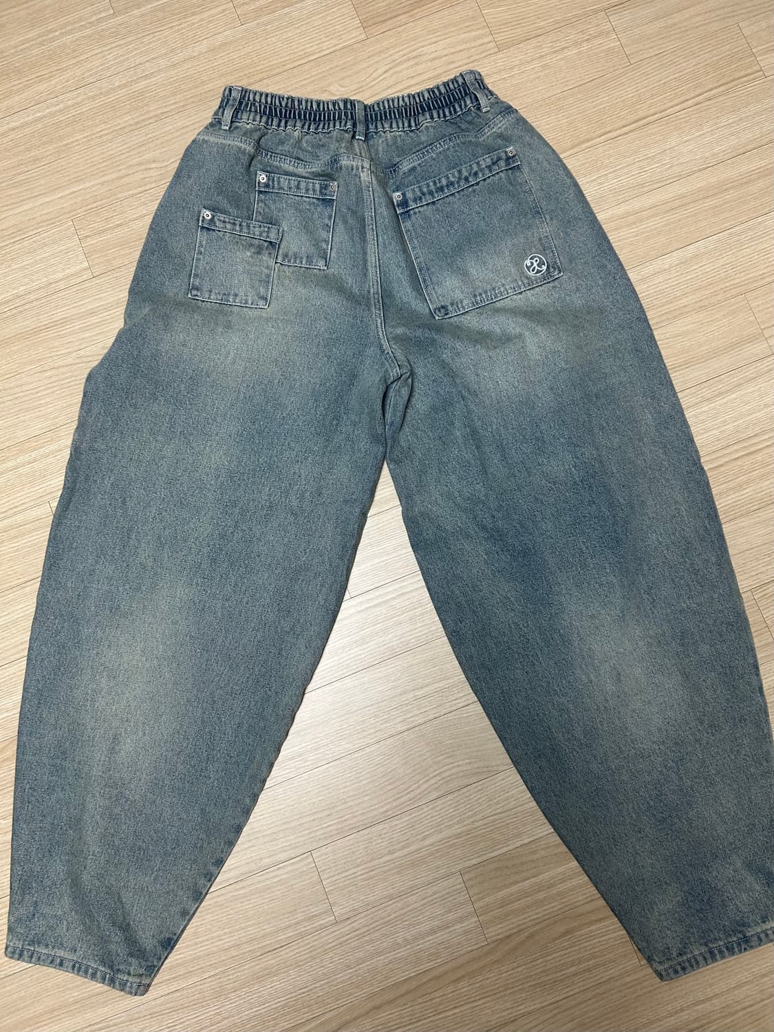 XP172 빅 와이드 벌룬 데님 팬츠 (BLUE) 상품이미지2