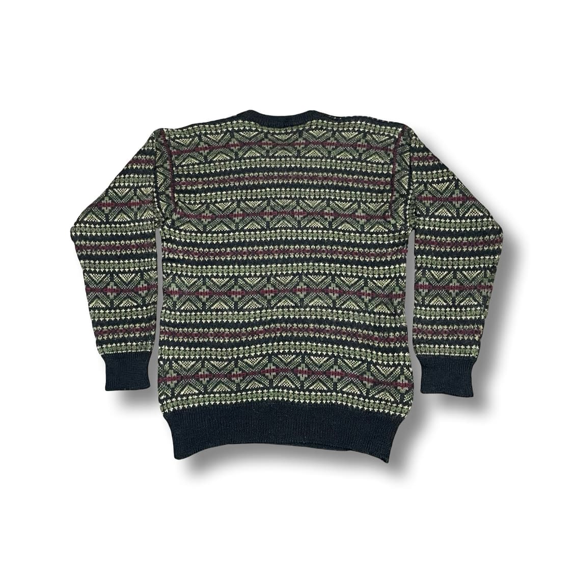 [L] 일본빈티지 CAPSIAIN 패턴 양모 울 니트 스웨터 상품이미지4