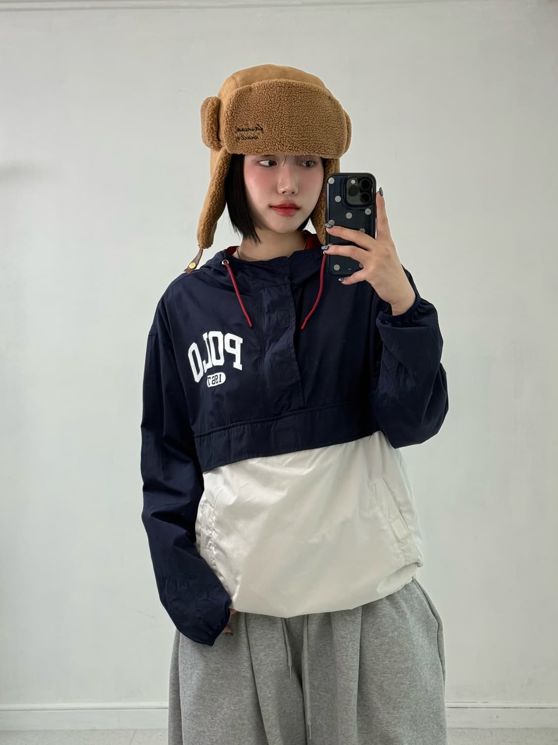 폴로 네이비 후드 아노락 상품이미지2