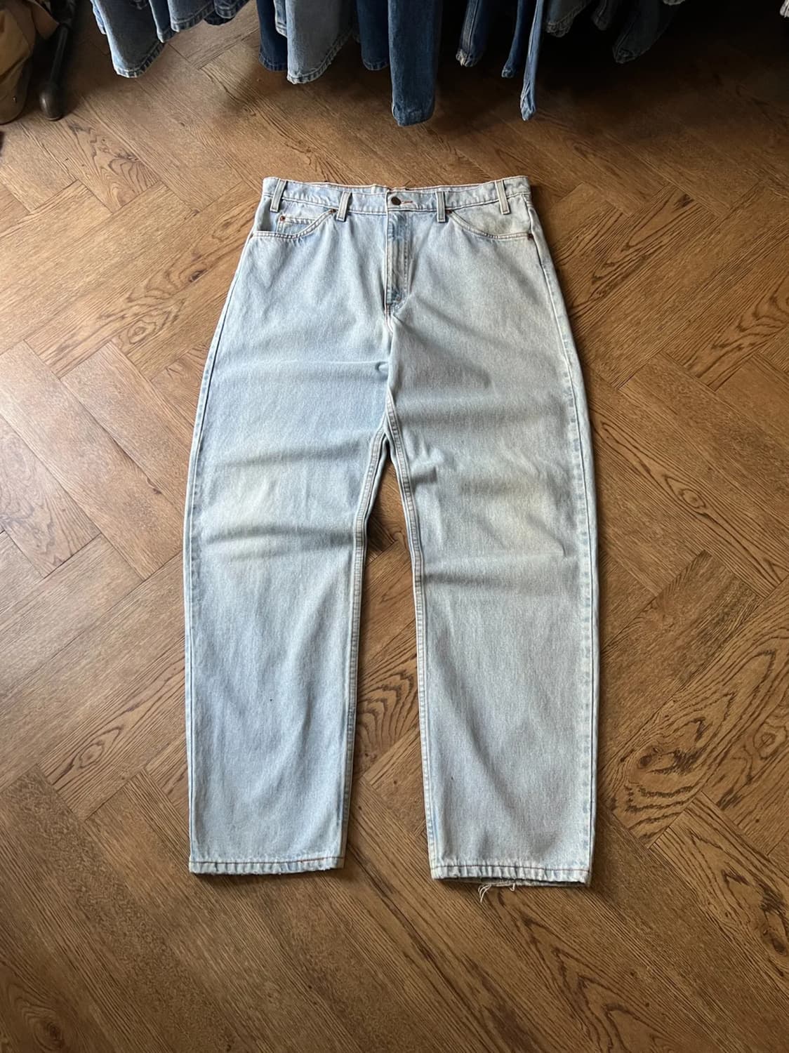 [36]90's 리바이스 USA 550 오렌지탭 라이트블루 데님 팬츠 상품이미지1