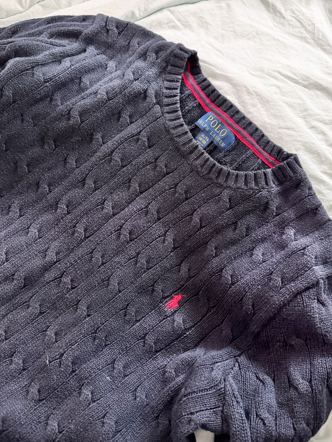 Polo 케이블니트 네이비 XL 상품이미지5
