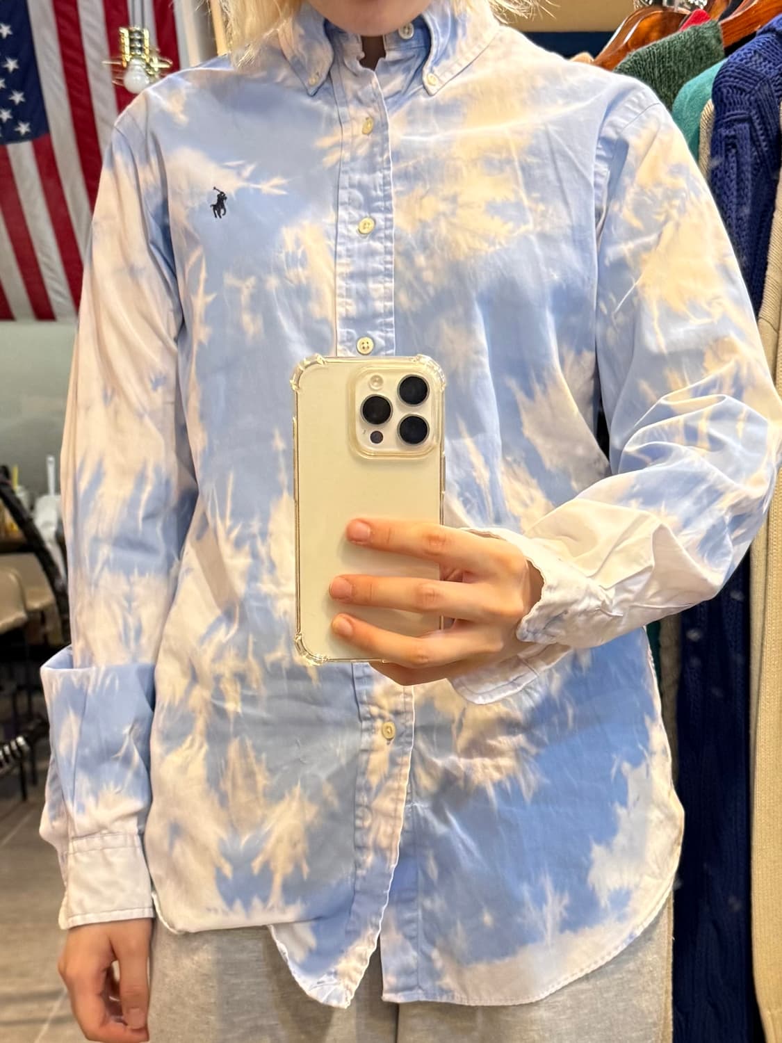 [No.9]폴로 패턴 화이트 셔츠 상품이미지2