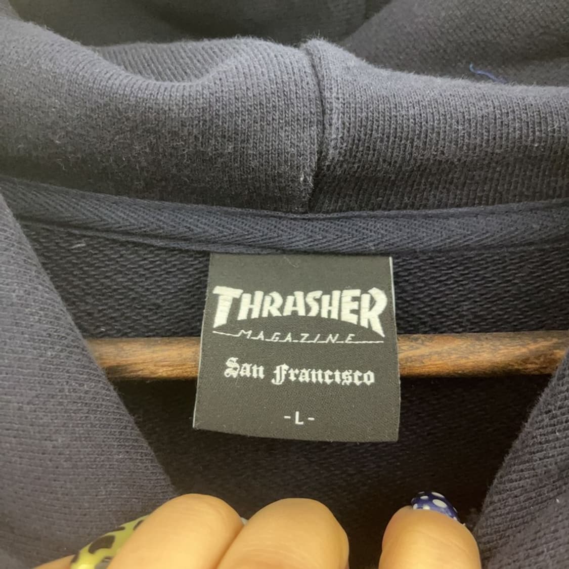 트레셔 올드스쿨 스트릿힙합 불꽃로고 후드티 L C08534 상품이미지5