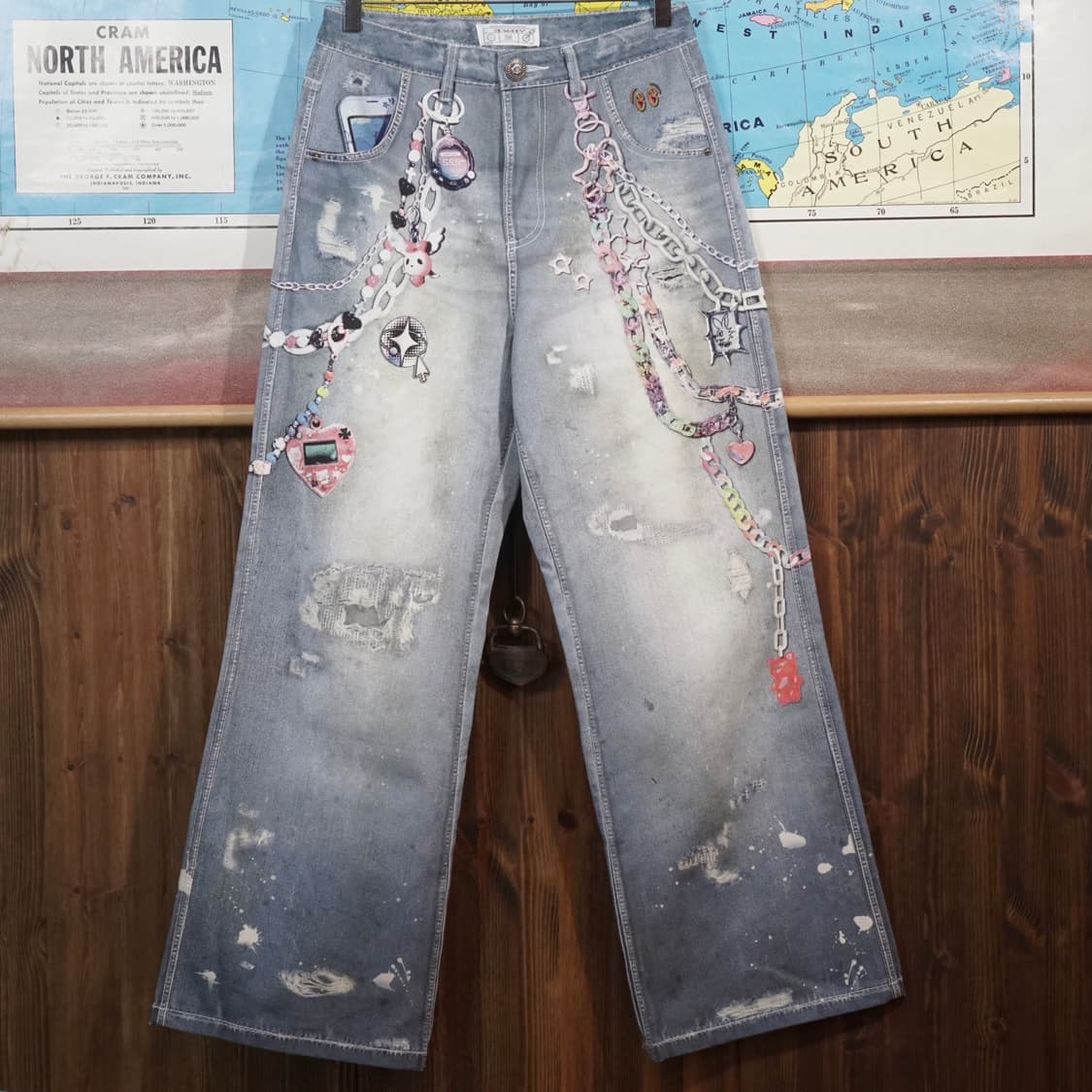 DND4DES 카툰 체인 와이드 팬츠 상품이미지3