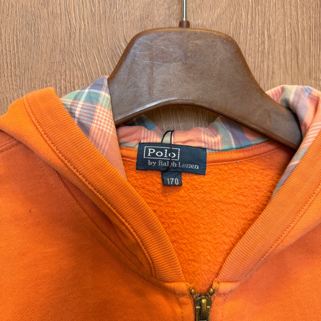 폴로 랄프 로렌 후드 집업 로고 자수 디테일 레귤러핏 오렌지 상품이미지5