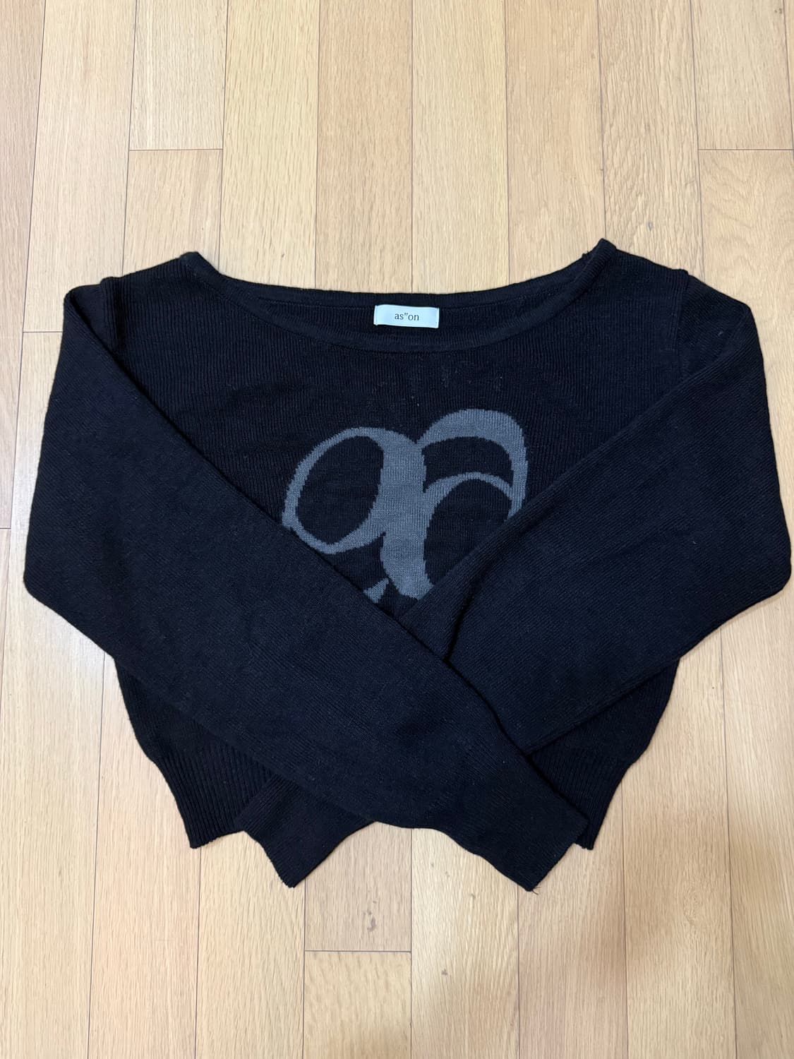 BOAT NECK KNIT / BLACK 상품이미지2