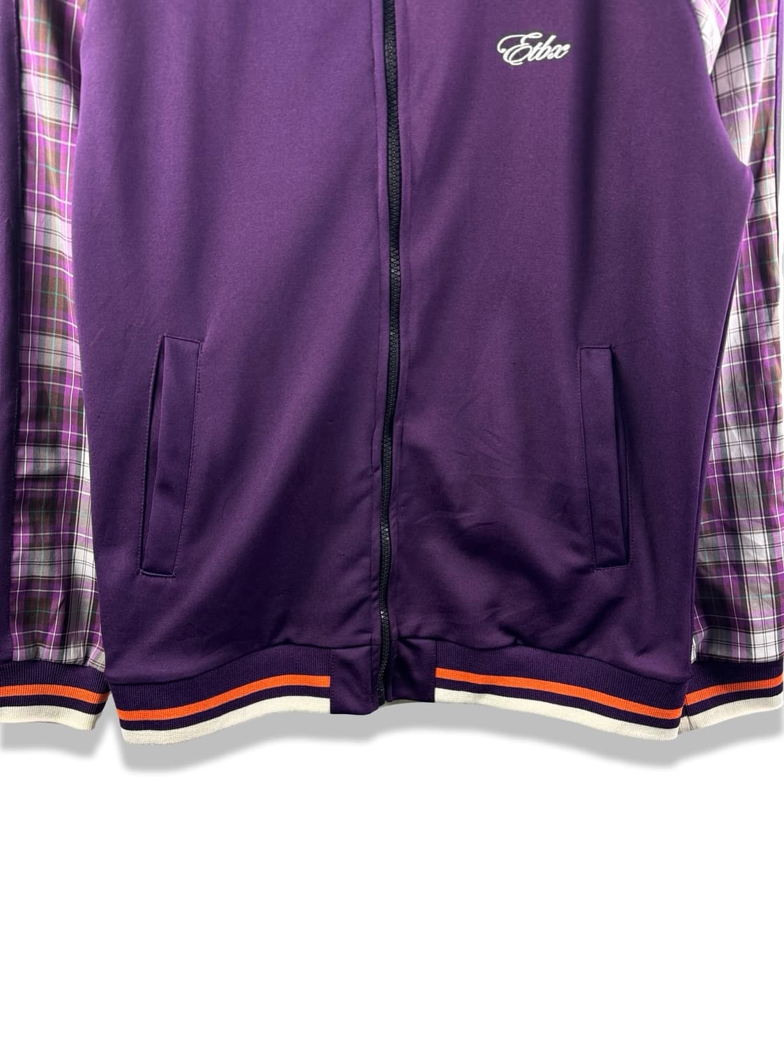 JPN 퍼플 체크 나그랑 트랙탑져지1946 상품이미지4