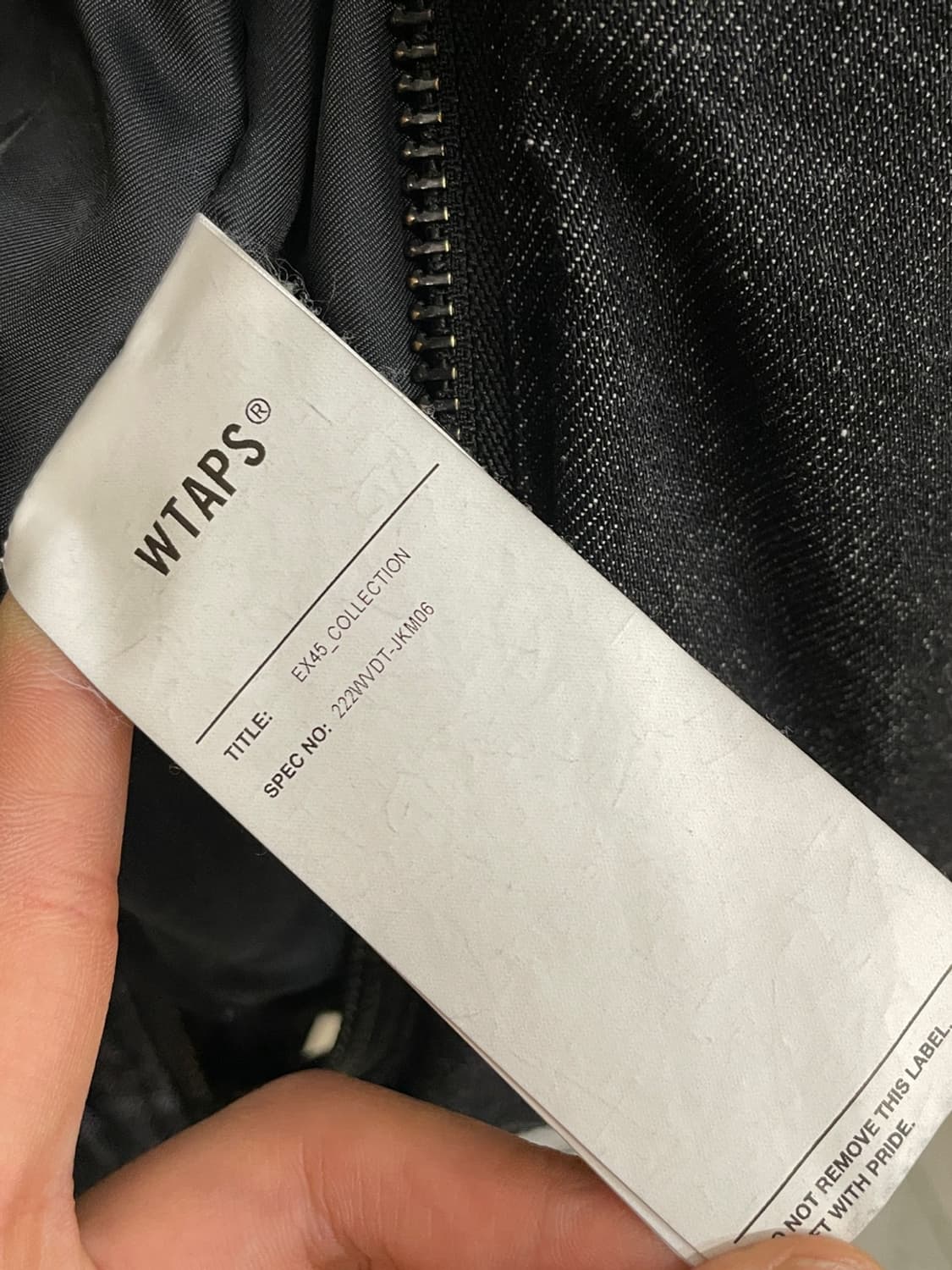 더블탭스 흑청 봄버 자켓 상품이미지8