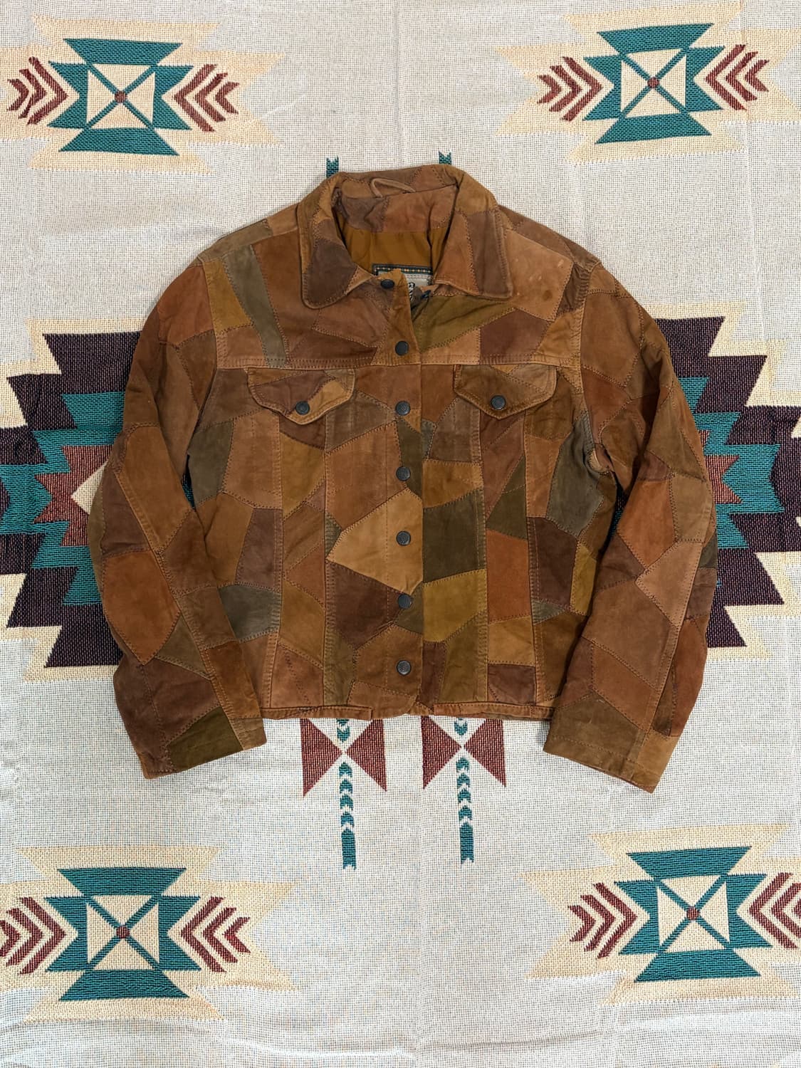 Zebra 레더 패치워크 그런지 웨스턴 자켓 상품이미지1