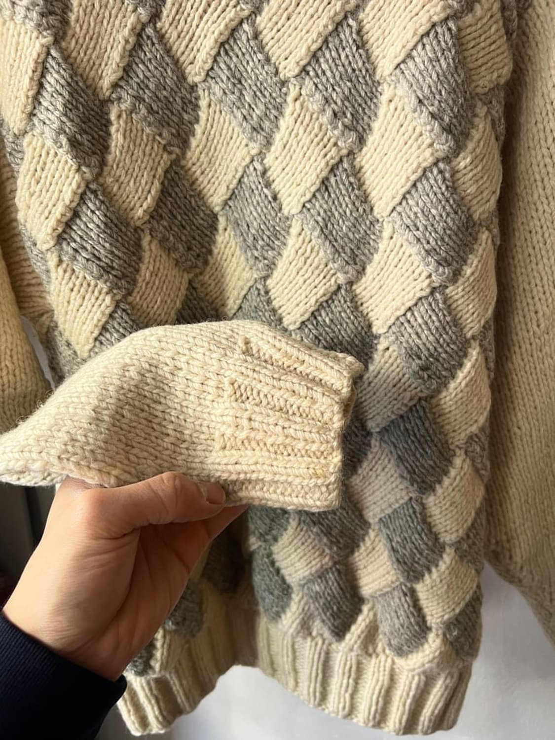 [M]90's 유럽 빈티지 위빙 스웨터 니트 상품이미지4