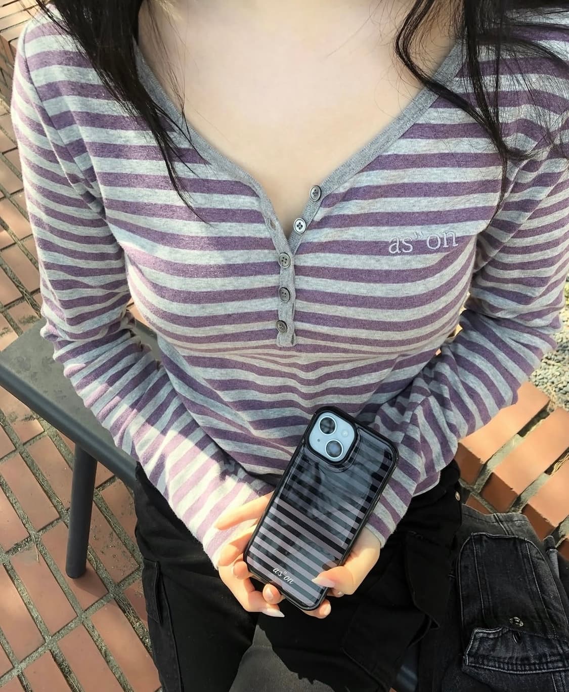 애즈온 ELLEN STRIPE TEE  상품이미지2