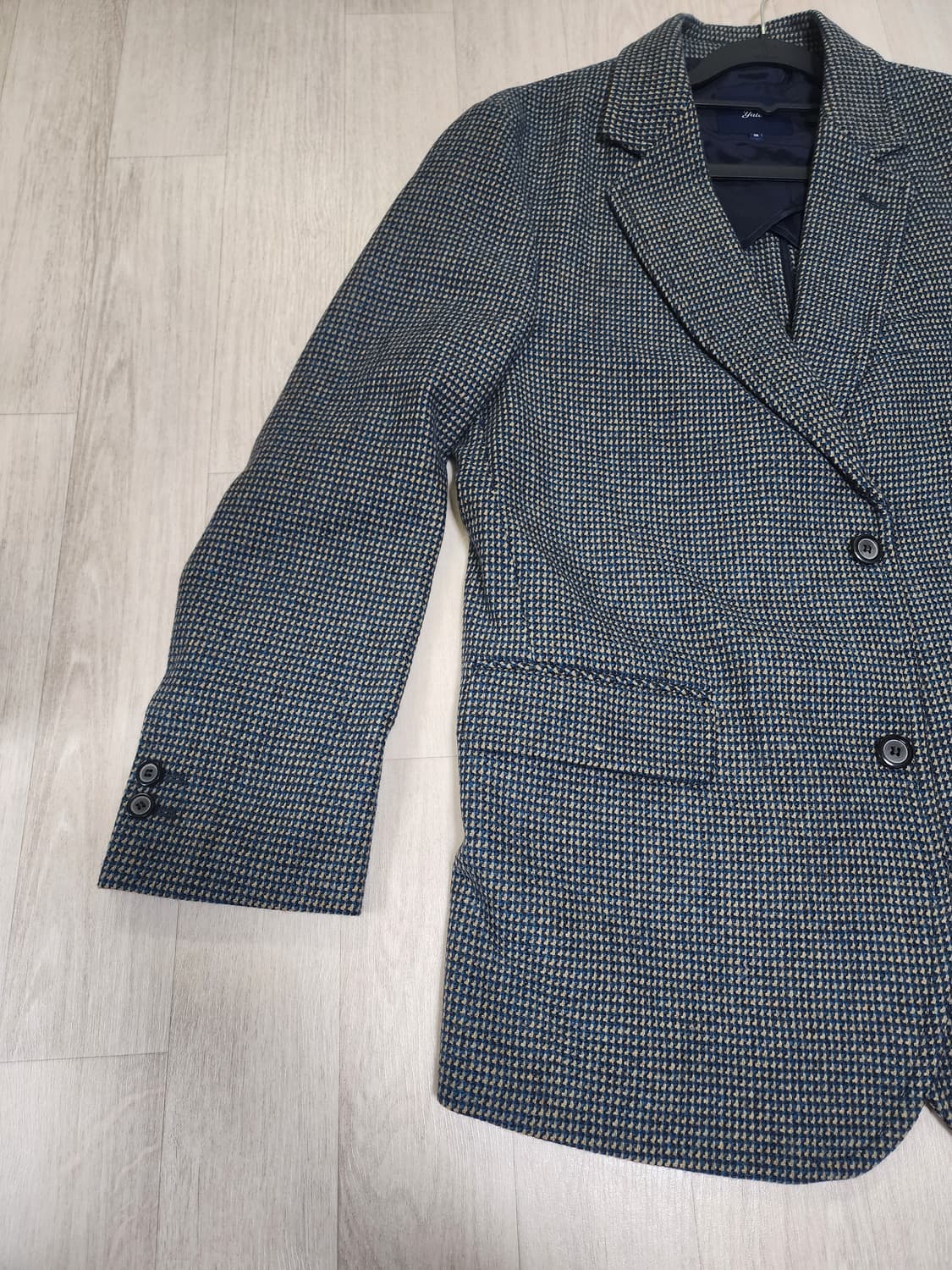 YALE X BROWN OC 하운즈투스 체크 블레이저 자켓 블루 상품이미지4