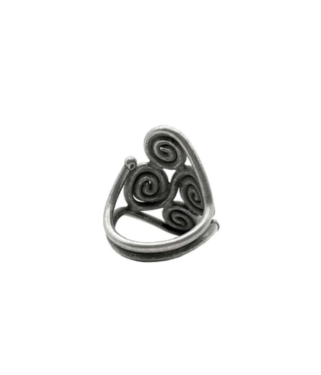 Vintage 엔칸토 카렌족 소용돌이 오리엔탈 오픈링 반지 실버925 상품이미지4