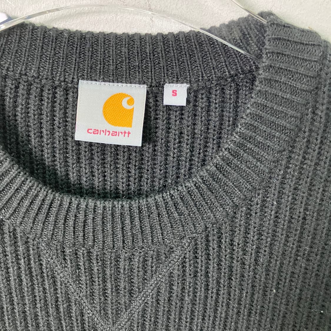 칼하트 블랙 골지 니트 S 상품이미지3