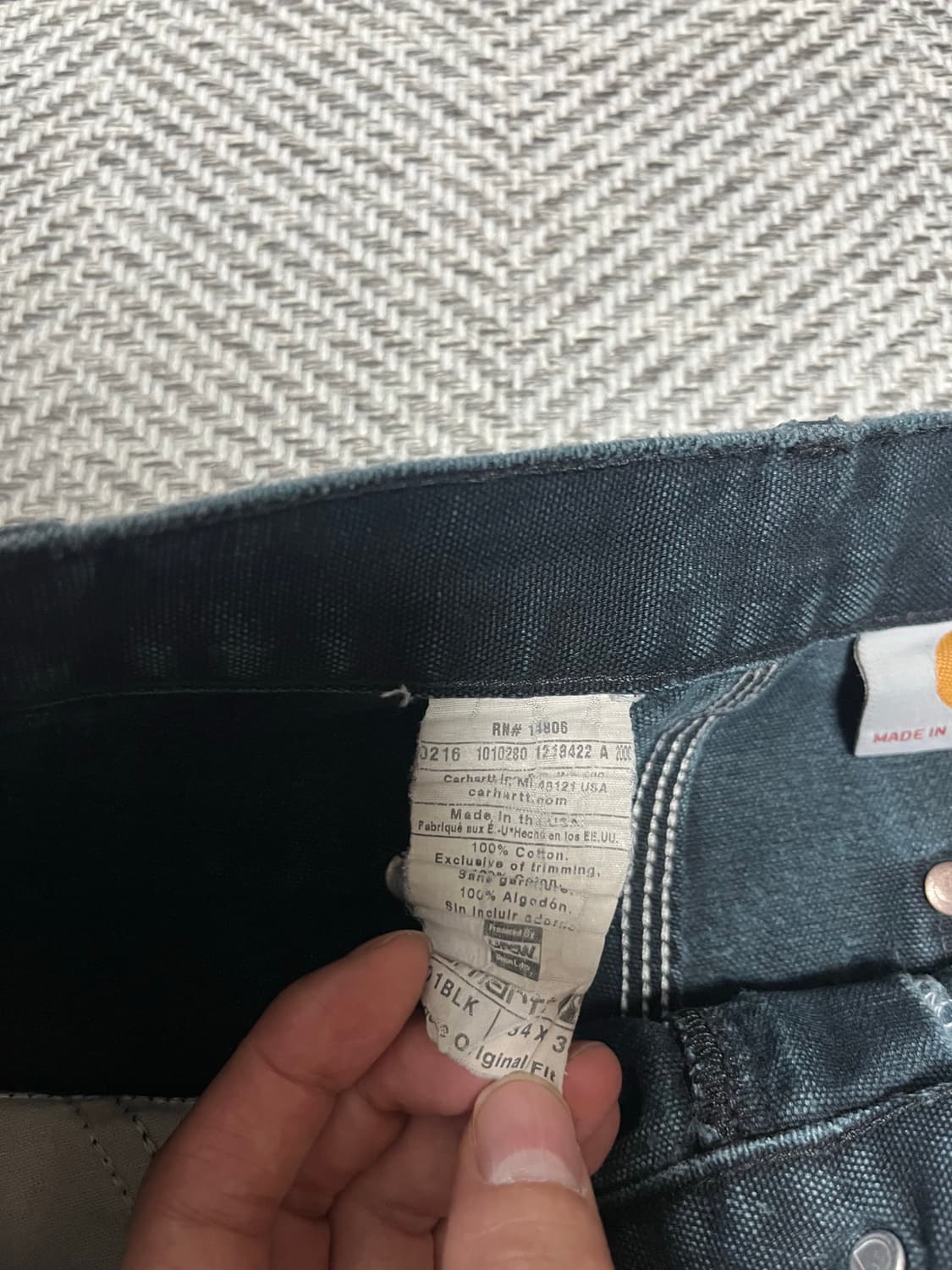 칼하트 더블니 B01 blk 34x34 상품이미지2