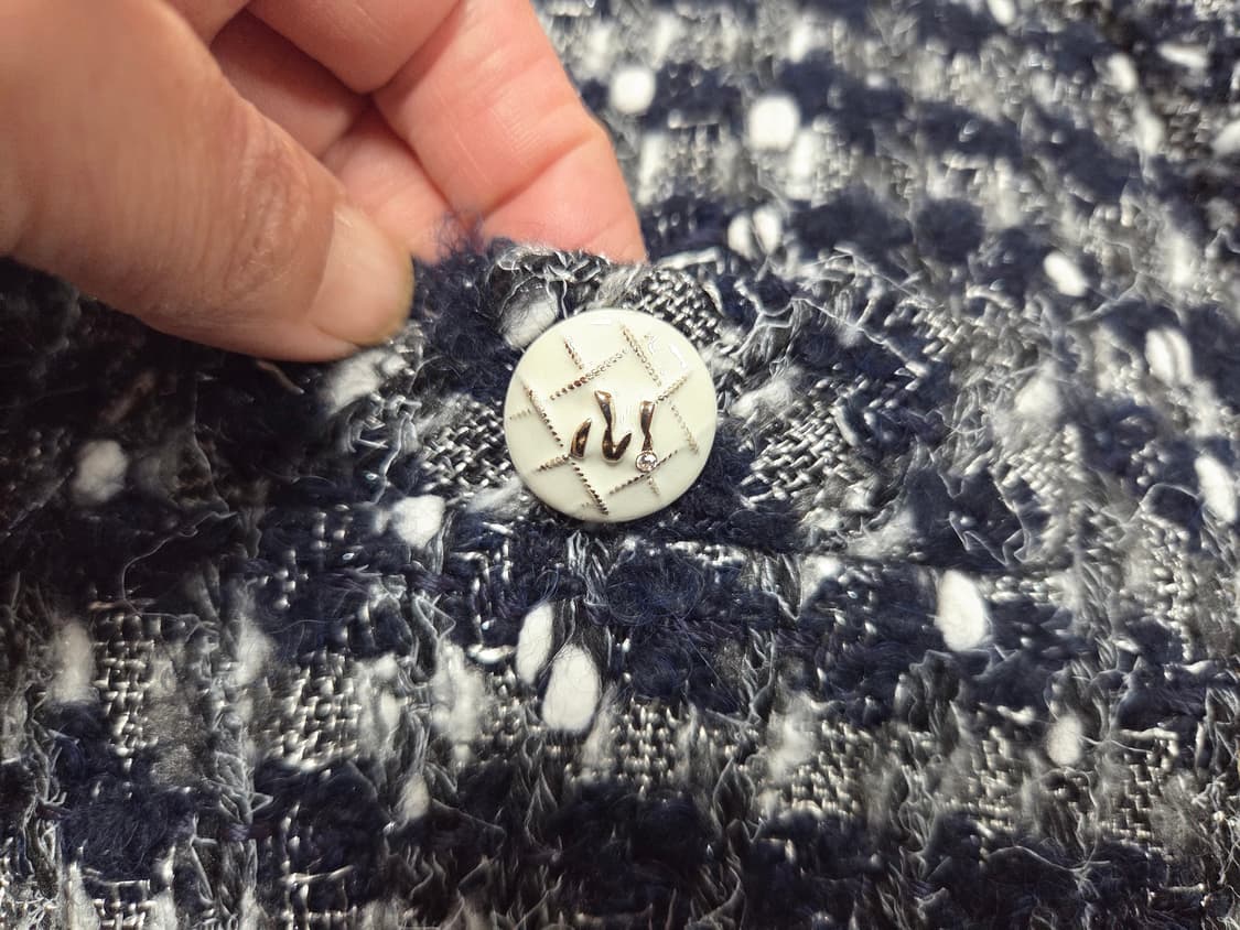 마인(MINE) 울 블렌드 칼라리스 오픈 트위드자켓 55-66 상품이미지9