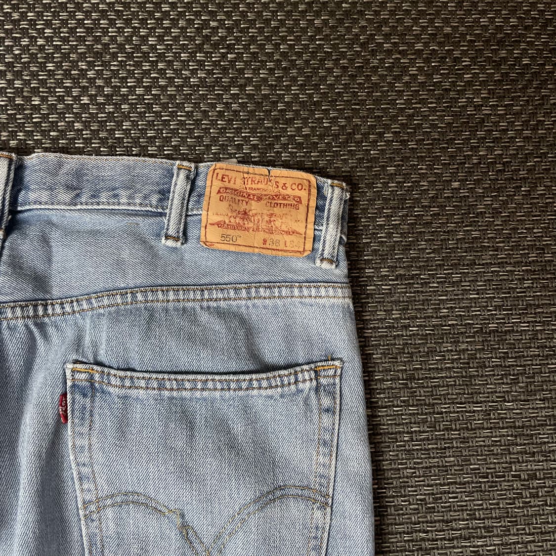 (38) 리바이스 550 38X34 연청 데님 팬츠 상품이미지6