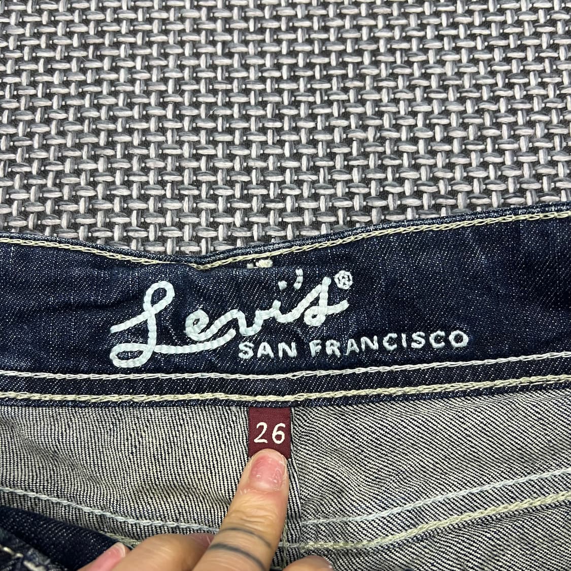 리바이스 워싱 데님 숏팬츠  상품이미지2