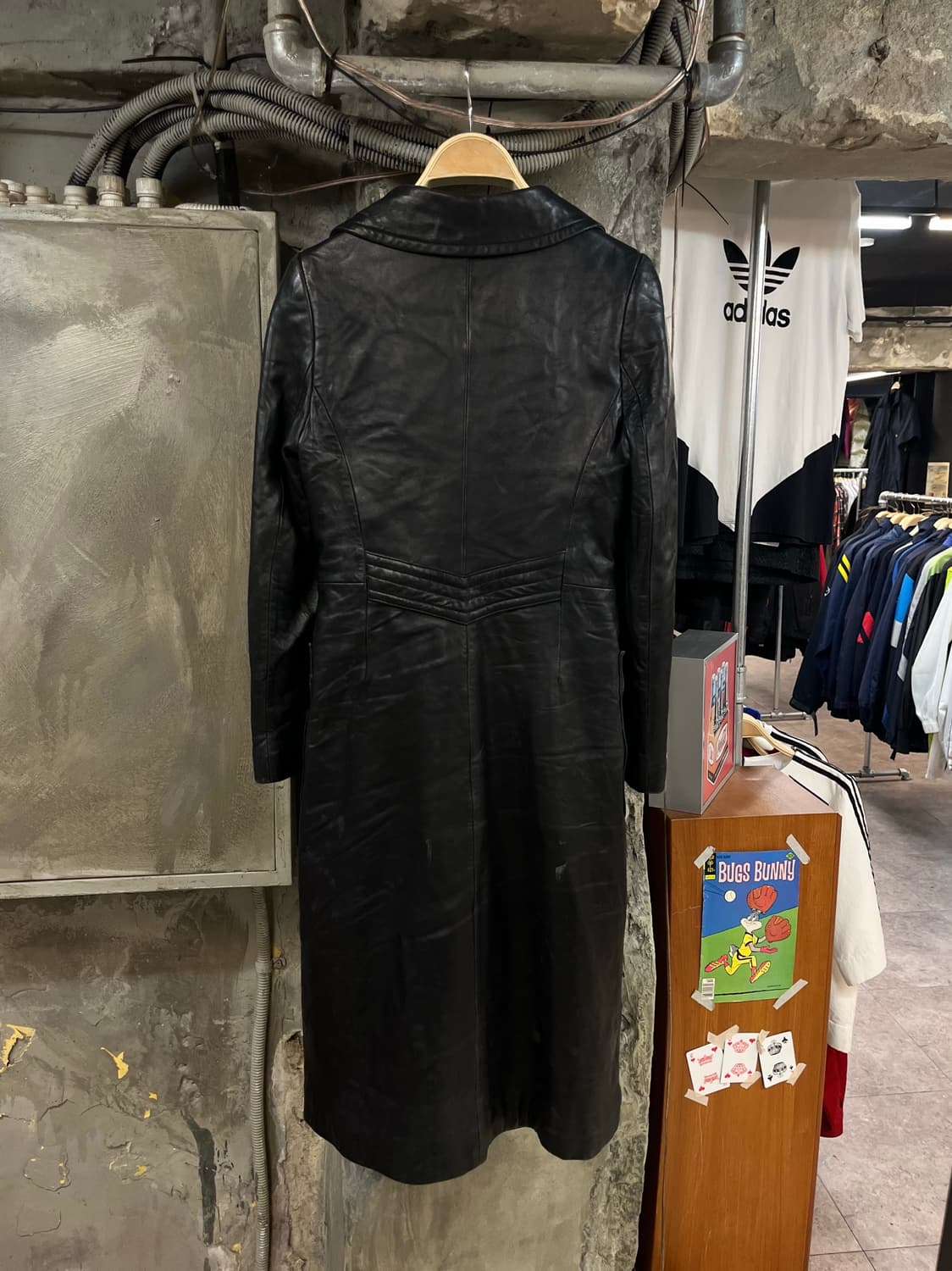 빈티지 양가죽 레더 롱코트 블랙 #csz2636 상품이미지2