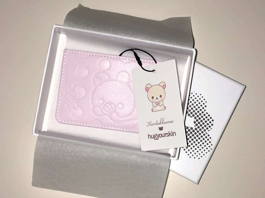 허그유어스킨 코리락쿠마 도트 카드지갑 핑크 상품이미지1
