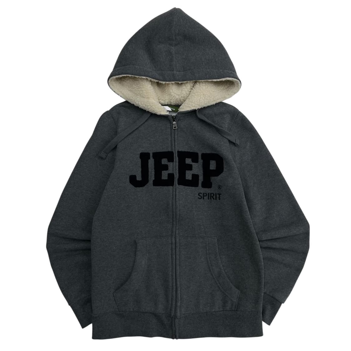 지프 센터로고 그레이 후드집업 S 상품이미지3