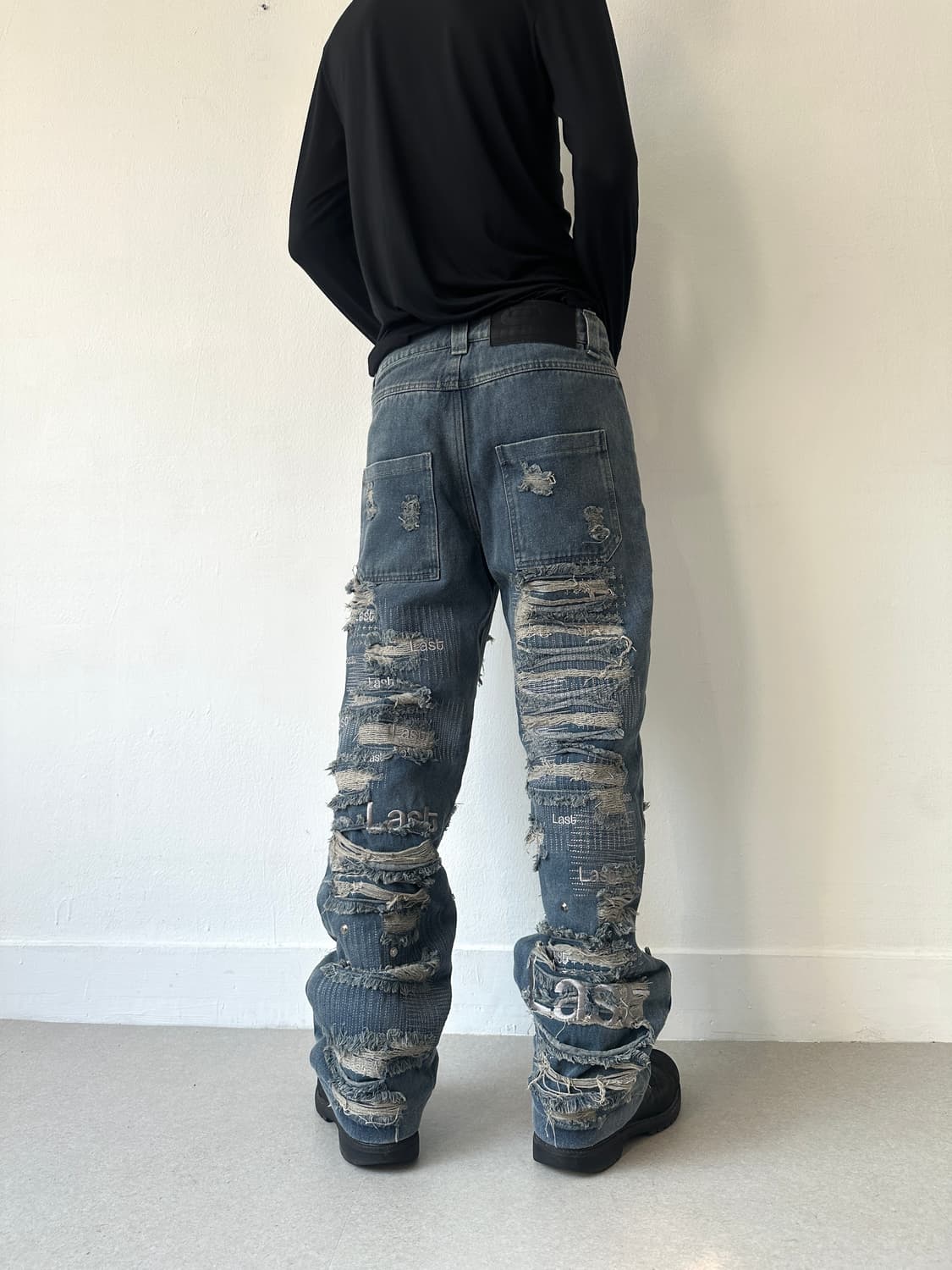 VTG 디스트로이드 레터링 와이드진 상품이미지3