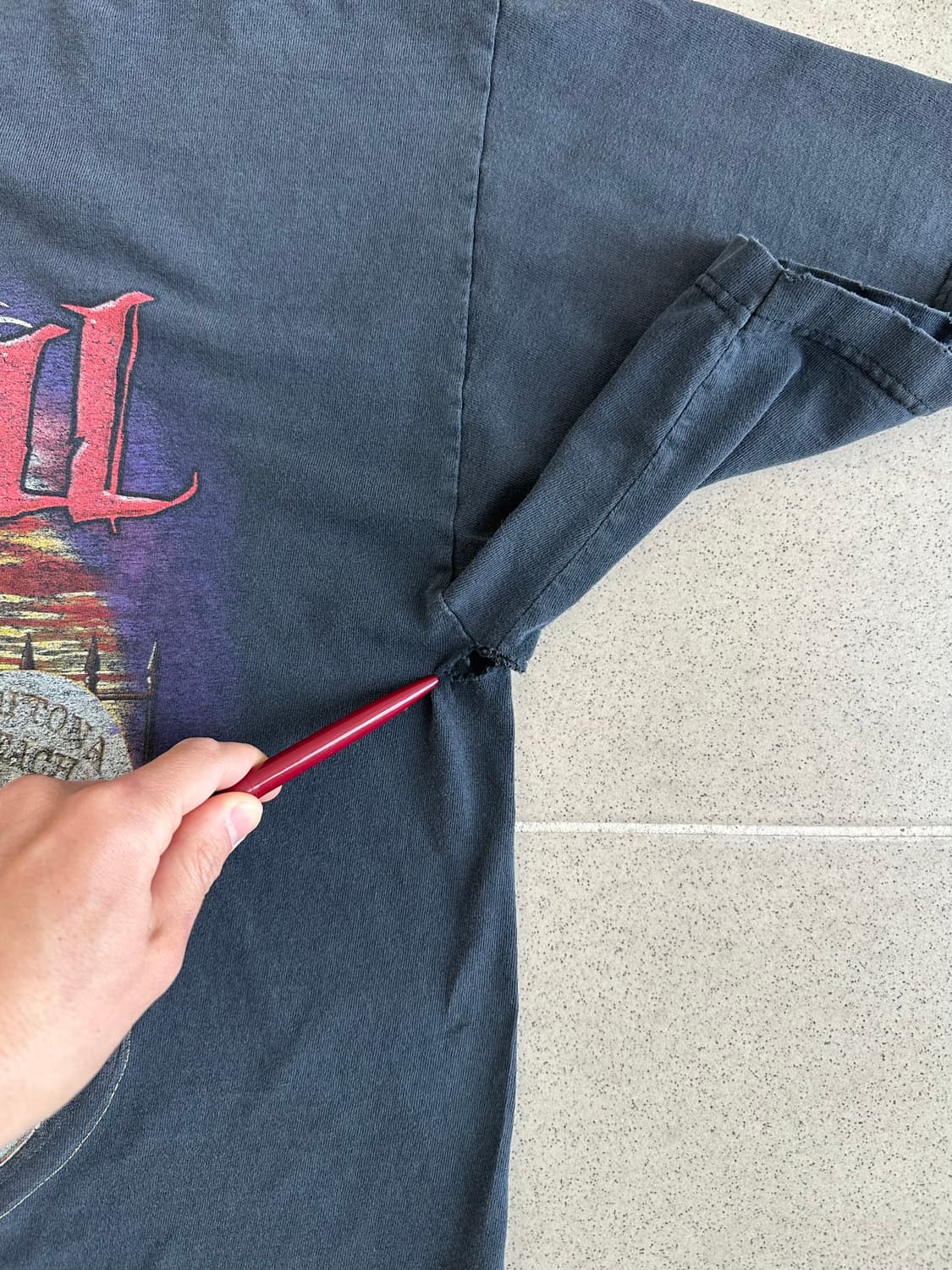 00s 빈티지 바이커 티셔츠 XL 디스트레스드 Boothill saloo 상품이미지9