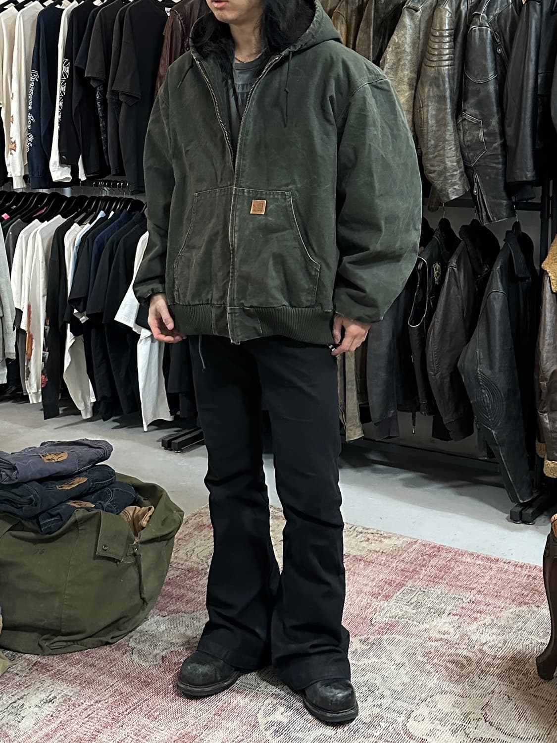 OG 칼하트 J130 액티브 자켓 칼하트 MOS 모스그린 상품이미지2