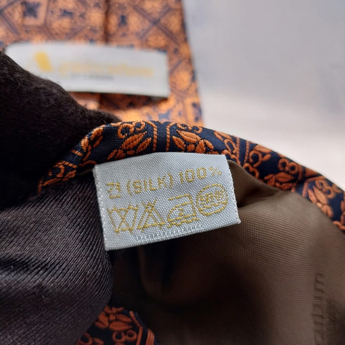 아쿠아스큐텀 넥타이 브라운 자카드 패턴 9.6cm A+등급 K2060 상품이미지10